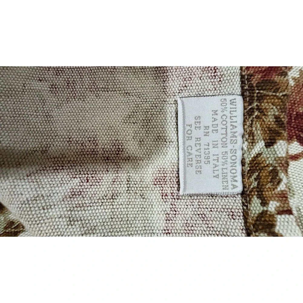 Vintage Williams Sonoma Autumn Maple Leaf Linen Blend Placemat 5 Pieces
